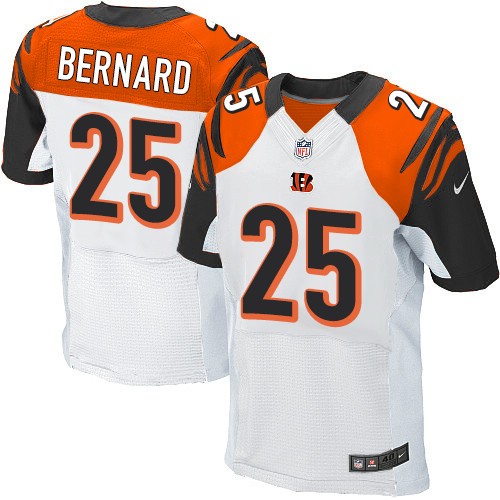 Men's Elite Giovani Bernard Nike Jersey White Road - #25 NFL Cincinnati Bengals